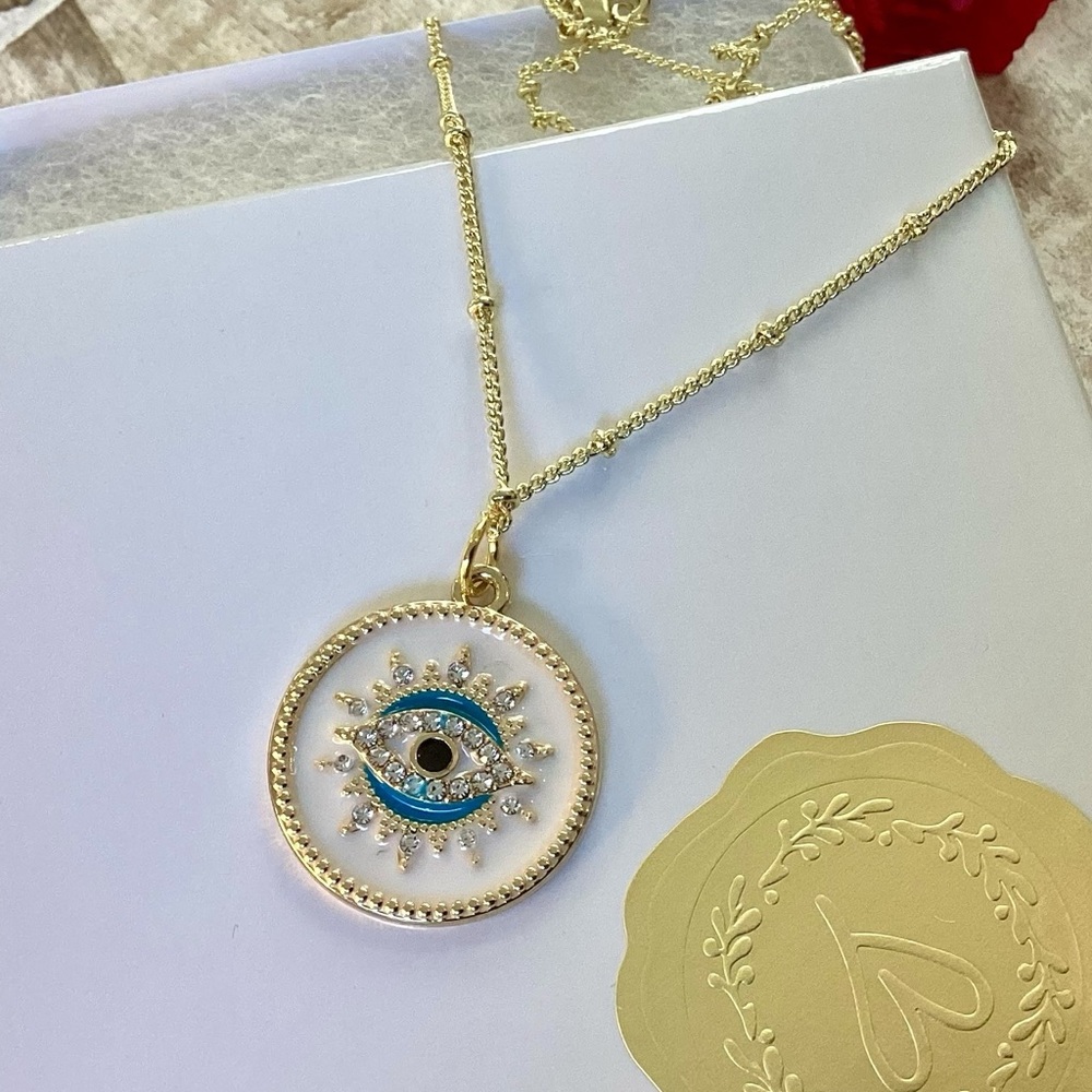 🧿Evil Eye 🪬 Pendant on 18” Necklace